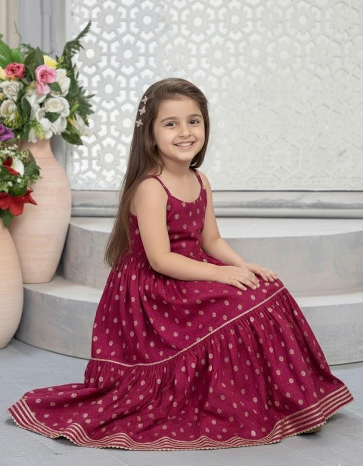 Ruby Bloom Tiered Gown for Girls Kids Edition