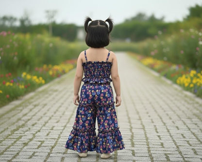 Little Bloom Navy Floral 2-Piece Tiered Co-ord Set