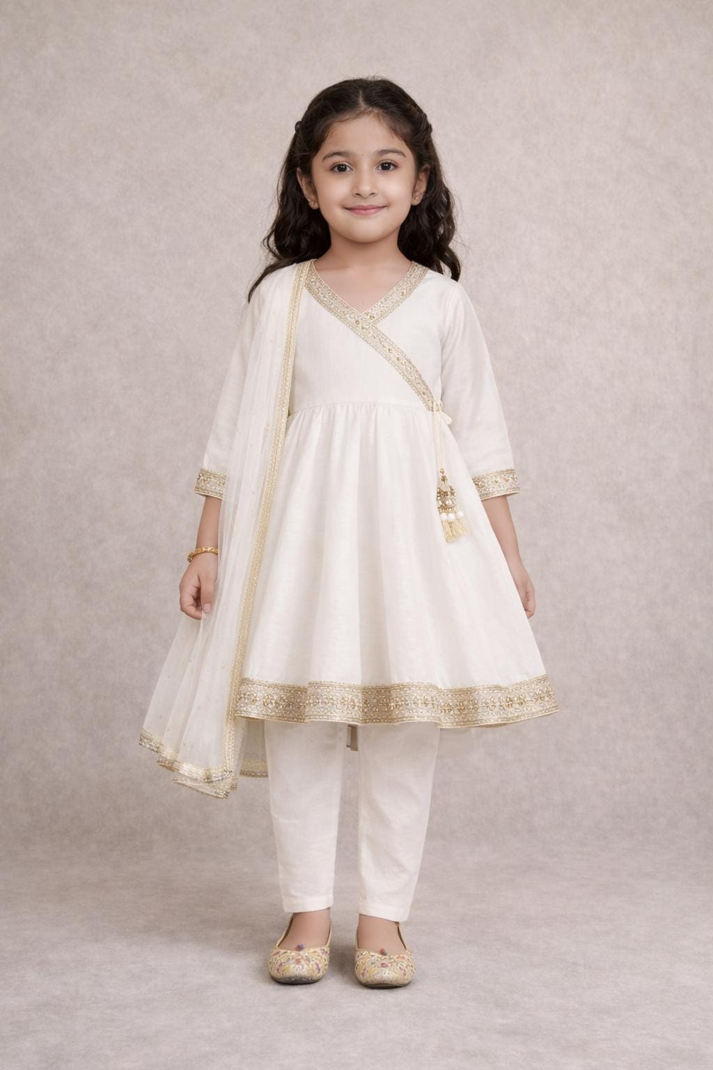 Ivory Grace Maharani angarakh Kurta Set